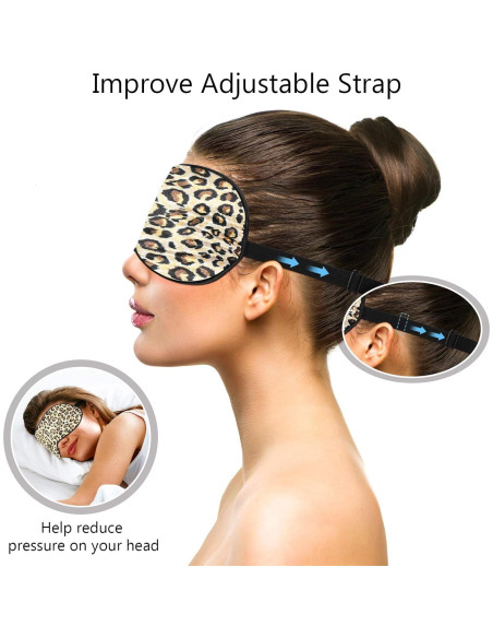 2 Máscaras de Sueño de Seda Geyoga con Correa Ajustable