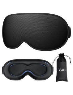 Máscara para dormir Vynix 100% blackout ajustable - Negro