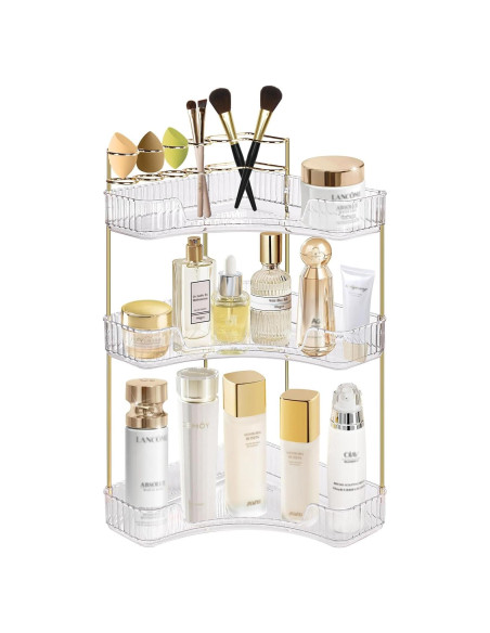 Organizador de Maquillaje JIAN YA NA 3 Niveles Transparente