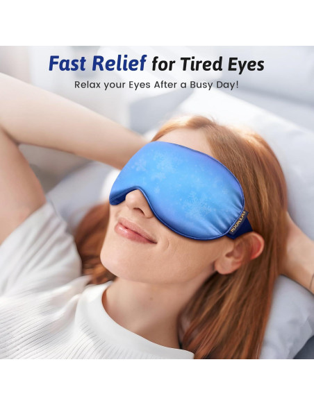 2PCS Máscara Fría para Ojos FACEMOON - Alivio de Ojeras y Migrañas