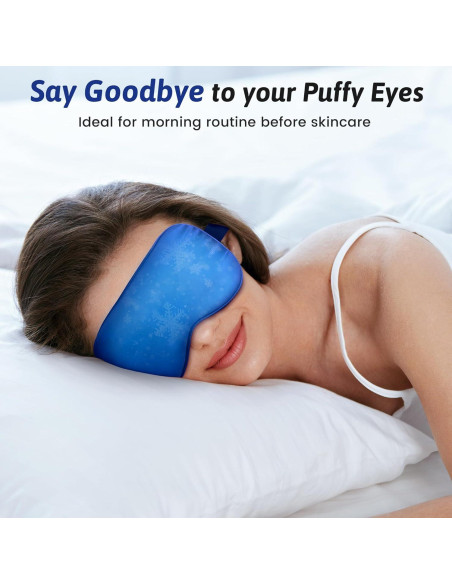 2PCS Máscara Fría para Ojos FACEMOON - Alivio de Ojeras y Migrañas