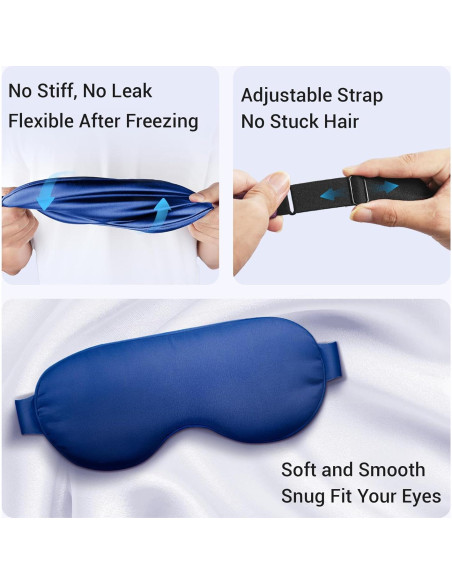 2PCS Máscara Fría para Ojos FACEMOON - Alivio de Ojeras y Migrañas