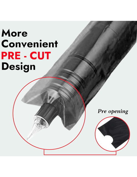 SOTICA 200 Fundas para Plumas de Tatuaje + 6 Cintas de Agarre SOTICA 200 Fundas para Plumas de Tatuaje + 6 Cintas de Agarre