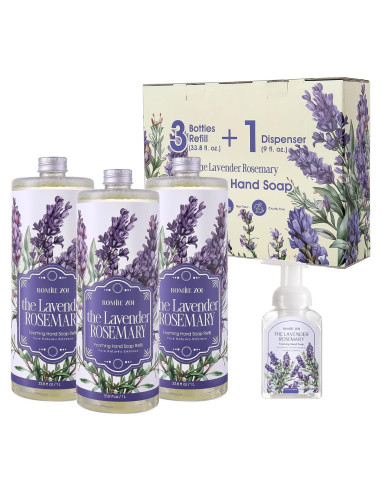 Juego de Recarga Jabón Espumoso ROMIIE ZOI 3x1L Romero Lavanda