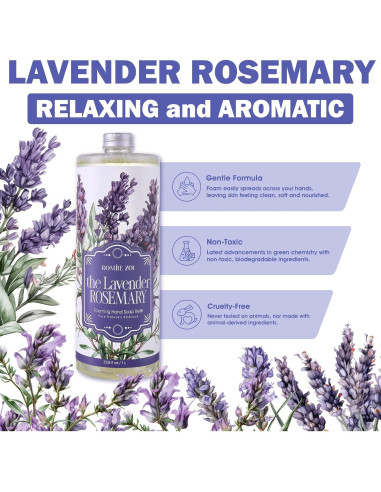 Juego de Recarga Jabón Espumoso ROMIIE ZOI 3x1L Romero Lavanda