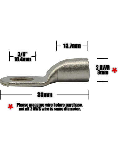 Conectores de Terminal de Batería Marina Simple Electric 2 AWG