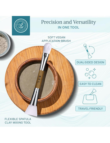 Brocha Facial de Silicona Doble - Esenciales Básicos 1 Paquete