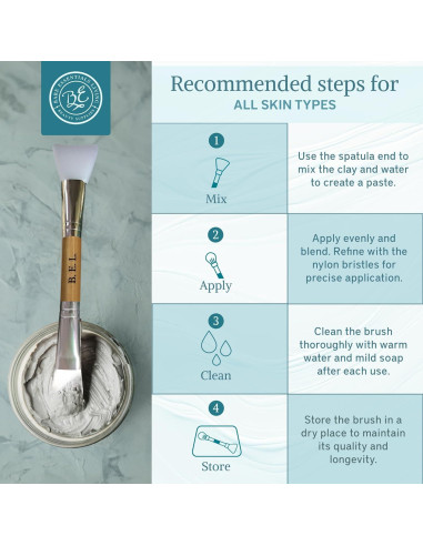 Brocha Facial de Silicona Doble - Esenciales Básicos 1 Paquete