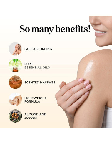 Aceite de Masaje Vainilla Honeydew 236.6 ml Hidratante Vegano