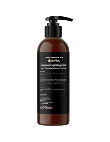 Aceite de Masaje Vainilla Honeydew 236.6 ml Hidratante Vegano