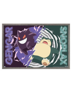 Póster enmarcado Trends International Pokémon Gengar Snorlax 56.9x37.3 cm