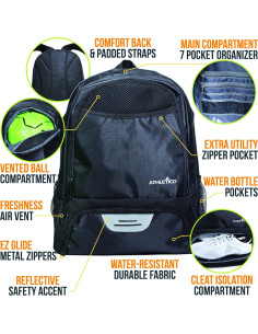 Mochila de Fútbol Juvenil Athletico - Compartimento para Botas 2