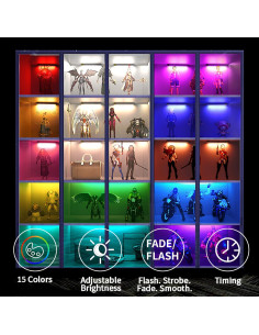 Luces LED RGB Bajo Gabinete Long-Stars 3 Paquetes 48 LEDs 2