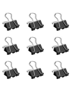 130 Clips de Carpeta Pequeños DANRONG 19mm Negros para Oficina