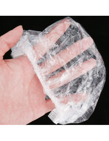 100 Gorras de Ducha Desechables Transparentes Micobin 50CM