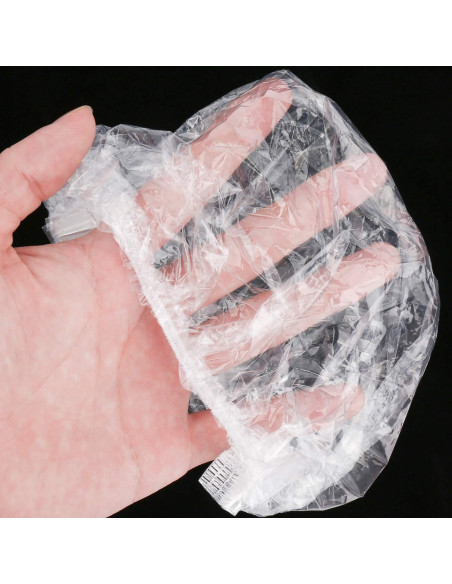 100 Gorras de Ducha Desechables Transparentes Micobin 50CM