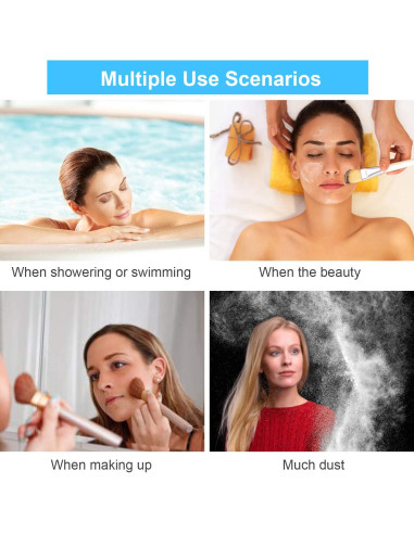 100 Gorras de Ducha Desechables Transparentes Micobin 50CM