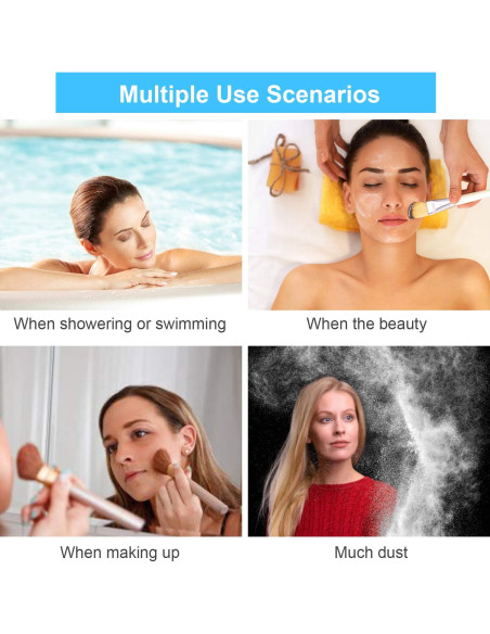 100 Gorras de Ducha Desechables Transparentes Micobin 50CM