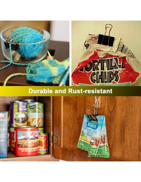 130 Clips de Carpeta Pequeños DANRONG 19mm Negros para Oficina