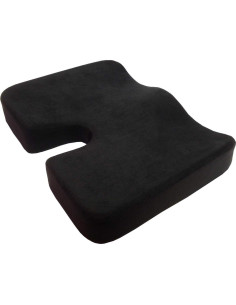 Cojín Ortopédico Kieba Coccyx Espuma de Memoria Gel Frío Negro 2