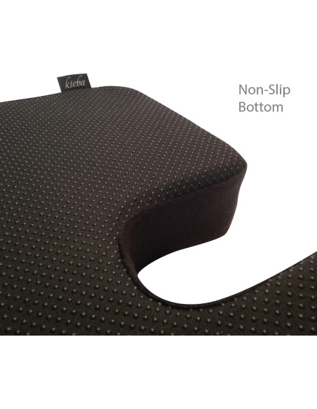 Cojín Ortopédico Kieba Coccyx Espuma de Memoria Gel Frío Negro