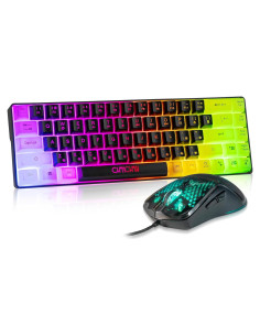 CHONCHOW Combo Teclado y Ratón Gaming RGB 68 Teclas