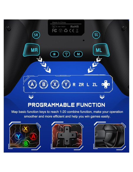 Controlador Pro Inalámbrico SVETAECHO para Nintendo Switch Controlador Pro Inalámbrico SVETAECHO para Nintendo Switch