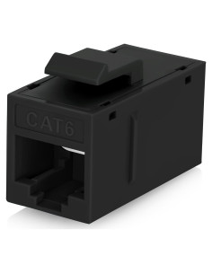 Acoplador Keystone RJ45 Cat6 Everest - Hembra a Hembra, Negro, Paquete de 6