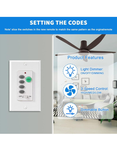 Control Remoto Universal para Ventilador de Techo Greenbell GB-BY06-R28