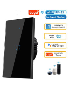 Interruptor de Luz Táctil Inteligente Lslinagmei 1 Gang WiFi 2