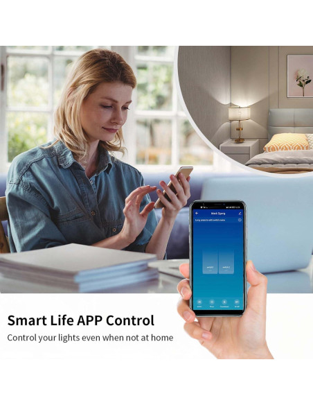 Interruptor de Luz Táctil Inteligente Lslinagmei 1 Gang WiFi