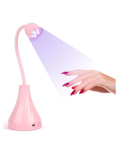 Lámpara UV LED de Uñas Smallshs Rosa, Secado Rápido 18W