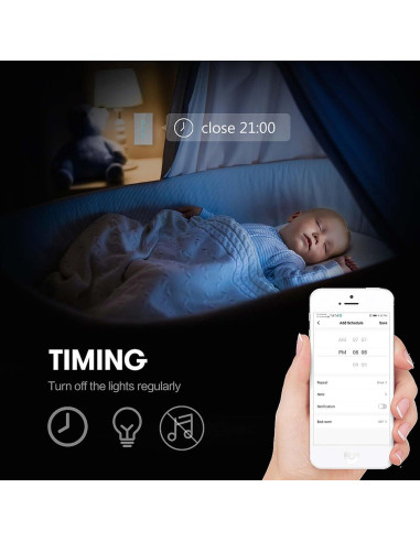 Interruptor de Luz Táctil Inteligente Lslinagmei 1 Gang WiFi