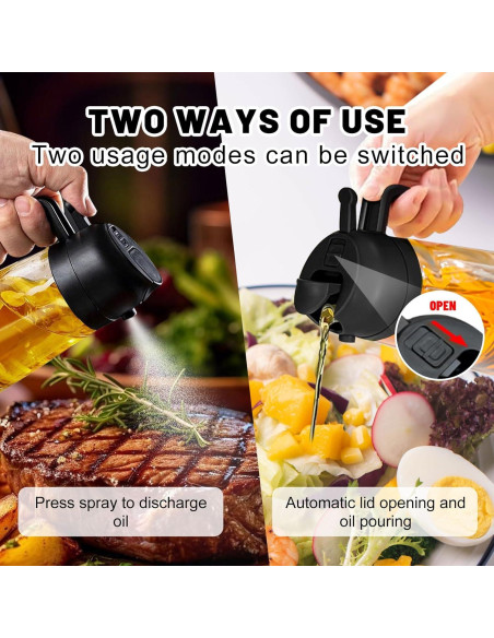 Dispensador de Aceite 2 en 1 WPWWPW 470 ml con Boquilla Fina