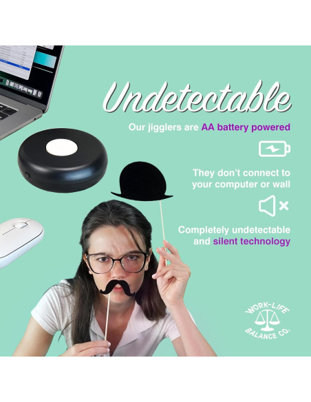 Jiggler de Ratón Mecánico Indetectable - Sin USB - Negro