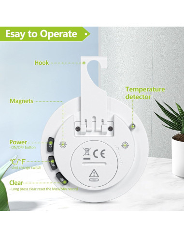 Termómetro Digital Geevon para Refrigerador 2 Unidades IP65