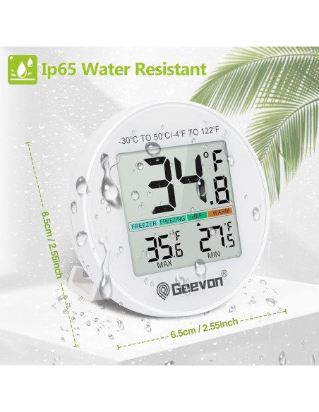 Termómetro Digital Geevon para Refrigerador 2 Unidades IP65