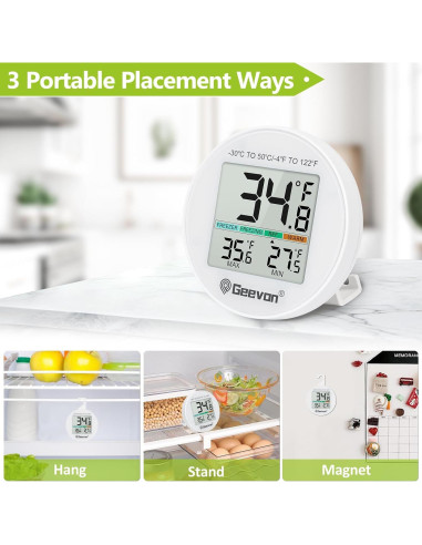 Termómetro Digital Geevon para Refrigerador 2 Unidades IP65