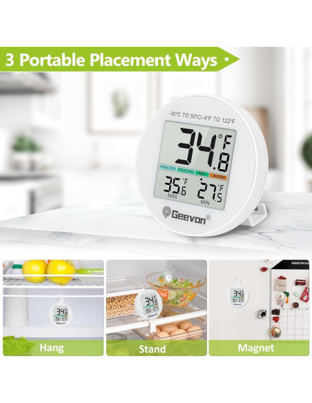 Termómetro Digital Geevon para Refrigerador 2 Unidades IP65