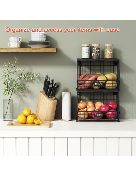 Juego de 2 cestas de almacenamiento colgantes Goozii 30x19.5x23cm