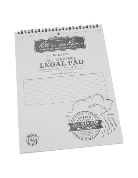 Bloc de Notas Legal Impermeable Rite in the Rain LP785 21.6x27.9 cm Bloc de Notas Legal Impermeable Rite in the Rain LP785 21.6x27.9 cm