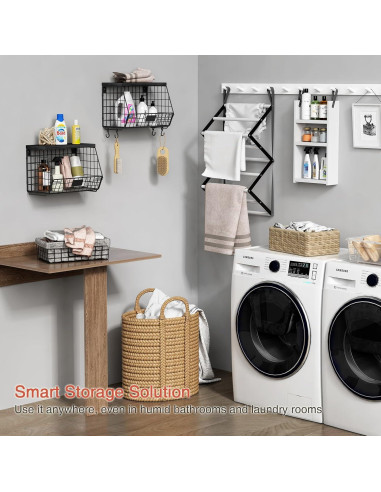 Juego de 2 cestas de almacenamiento colgantes Goozii 30x19.5x23cm