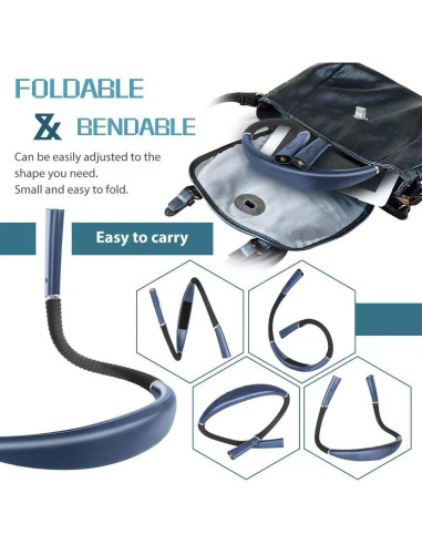 Luz de Lectura Recargable para Cuello CQP-DZ-006 3 Brillos Azul