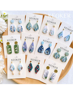 Cortadores de Arcilla Keoker 20 Piezas Floral 3D para Joyería 2