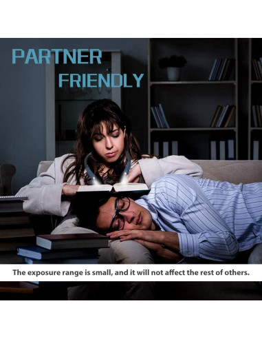 Luz de Lectura Recargable para Cuello CQP-DZ-006 3 Brillos Azul