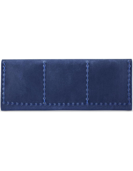 Estuche Porta Tarjetas SD de Cuero MAKYN Azul - Organizador 6 Tarjetas