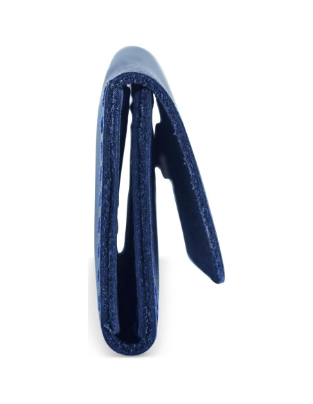 Estuche Porta Tarjetas SD de Cuero MAKYN Azul - Organizador 6 Tarjetas