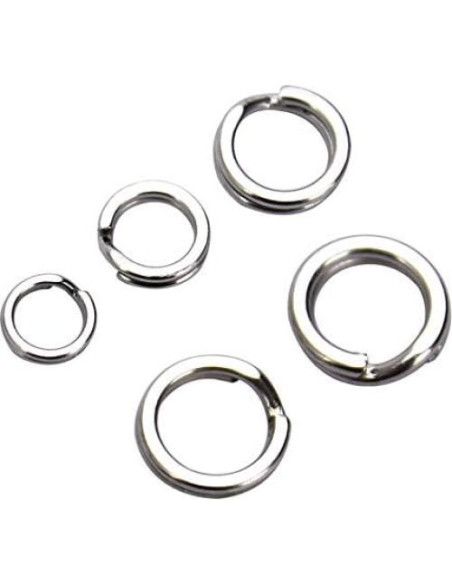 200 Anillas de División Acero Inoxidable JJZS 5-9mm para Joyería y Pesca