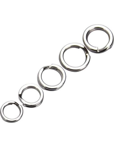 200 Anillas de División Acero Inoxidable JJZS 5-9mm para Joyería y Pesca