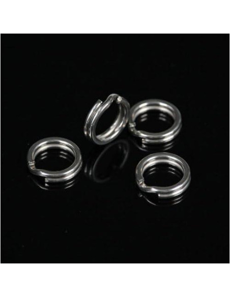 200 Anillas de División Acero Inoxidable JJZS 5-9mm para Joyería y Pesca